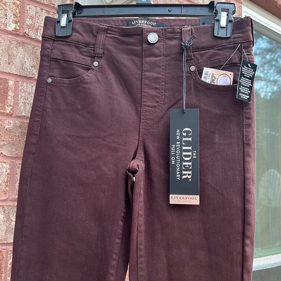 NWT Liverpool the Glider revolutionary Pull on Jeans Chocolate Size 0 - Picture 3 of 15